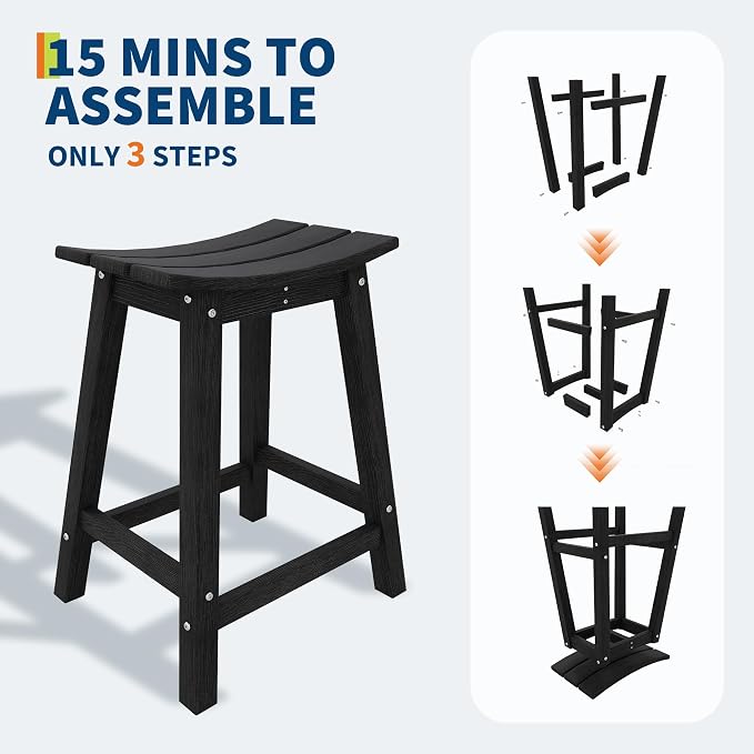 GarveeLife Weather Resistant Barstool Outside Stools - Image 4