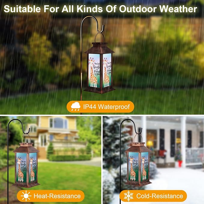 Solar Hanging Lanterns, Little Giraffe Pattern, Waterproof, Solar LED - Image 4