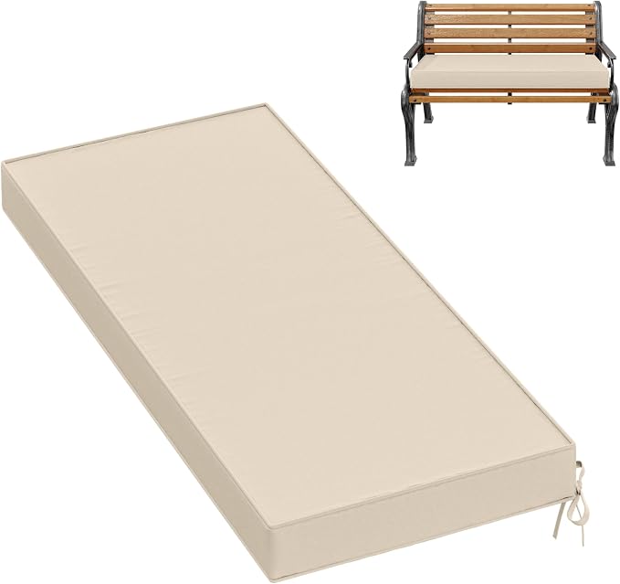 Premium Outdoor Bench Cushions for Patio Furniture 3.5inches Memory Foam Bench by Pakunoda