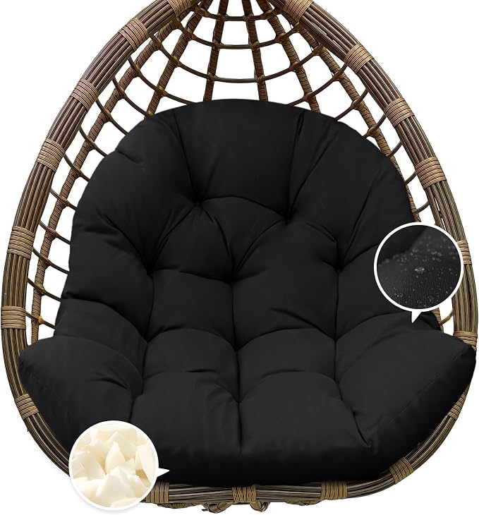 Egg Chair Cushion Replacement, Waterproof Outdoor Hanging Egg Chair Cushion by Tycdiose