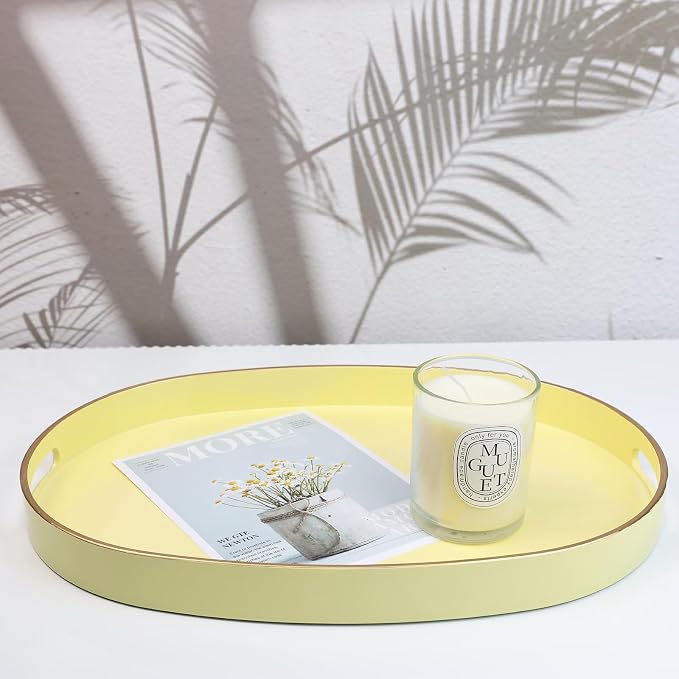 Spsyrine Yellow Plastic Serving Tray - Image 2