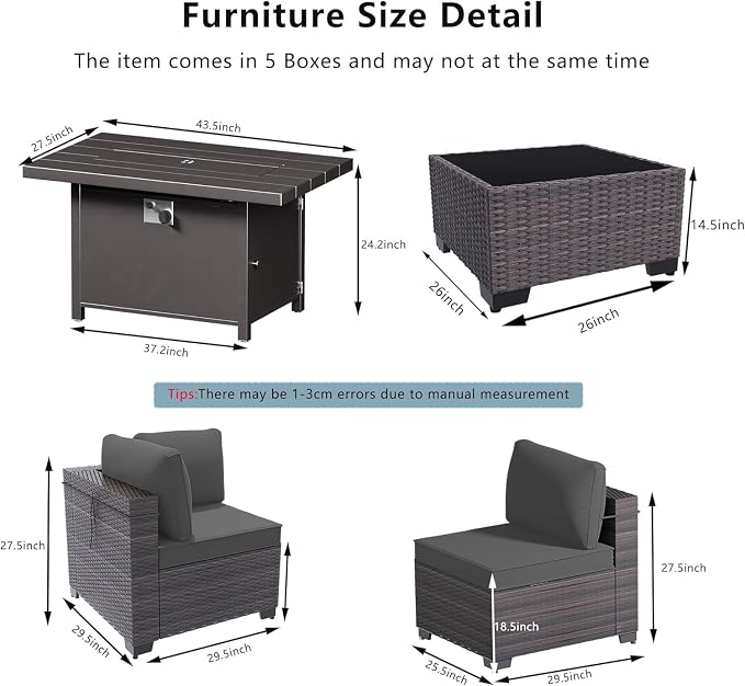 11 Pieces Patio Furniture Set - Image 2