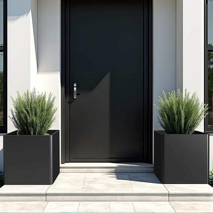 Large Metal Square Planter 20" L x 20" W x 20" H - Image 6