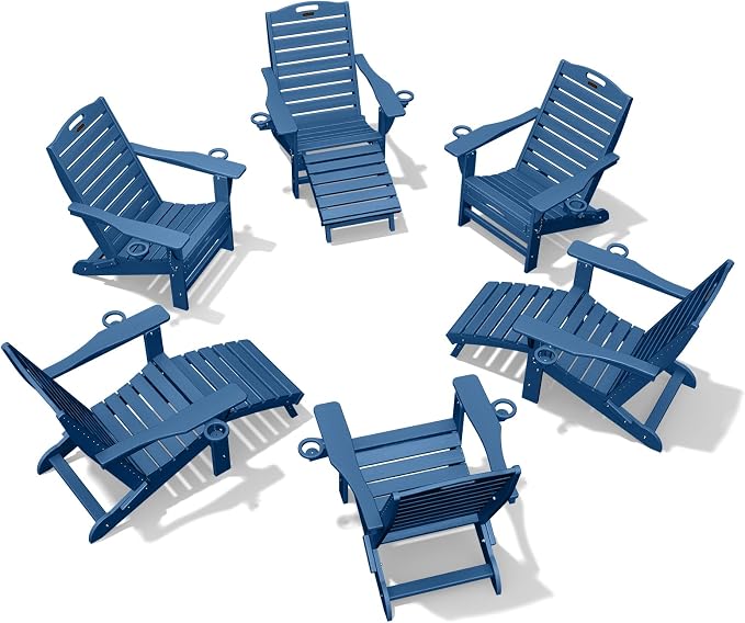 Ciokea Folding Adirondack Chair Set of 6 by CIOKEA