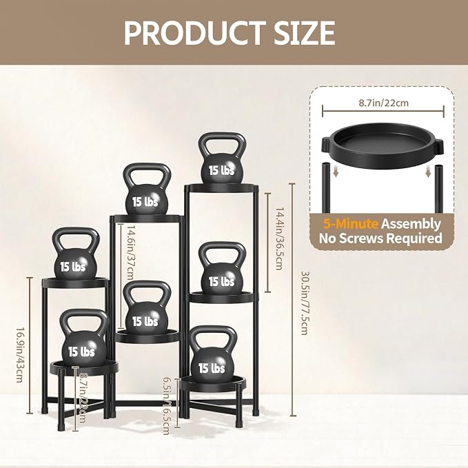 LASZOLA 7 Tiered Folding Plant Stand Indoor - Image 5