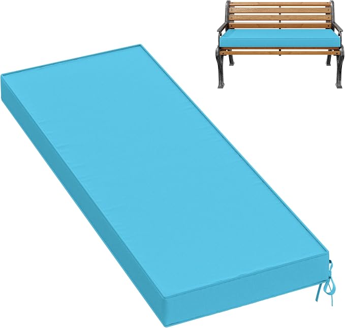 Premium Outdoor Bench Cushions for Patio Furniture 3.5inches Memory Foam Bench by Pakunoda