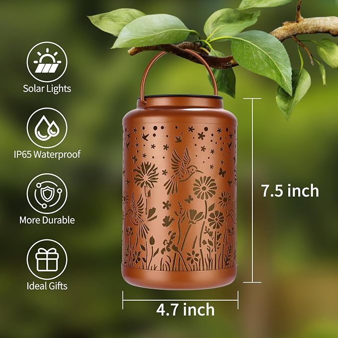 Solar Lanterns Outdoor Waterproof Hummingbird Solar Lights Outdoor Waterproof - Image 2