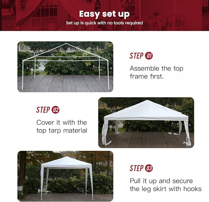 10x10 Gazebo Waterproof Outdoor Canopy Patio Tent Party Tent - Image 5