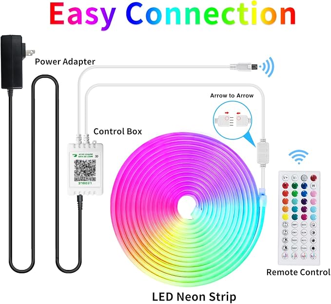 50ft RGB LED neon Rope Lights LED neon Lights - Image 7