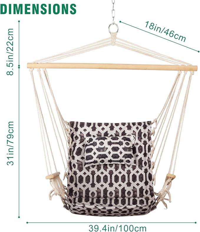 Backyard Expressions Reversible Hanging Rope Swing - Image 2
