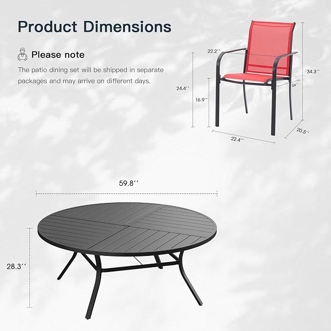 VICLLAX 11 Pieces Patio Outdoor Dining Set - Image 2