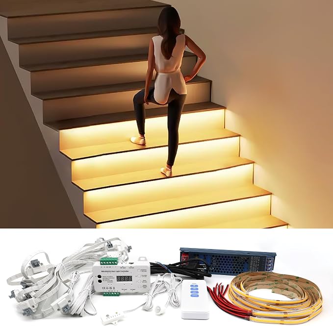 Intelligent Motion Sensor LED Stair Light Kit by MALIIGAZA