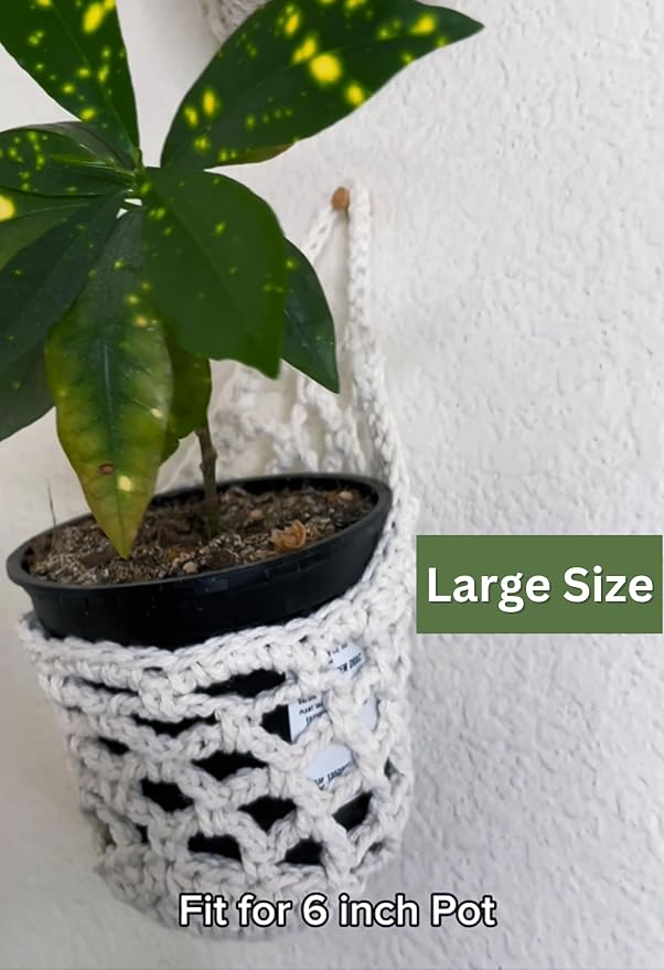 2 Packs Hanging Planters for Indoor Plants up to 6 in., Wall Plant Holder | - Image 5