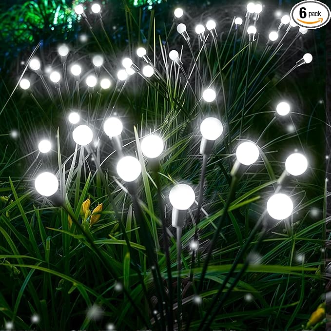 6-Pack Garden Solar Lights, 48 LED Solar Lights Outdoor by Albelt