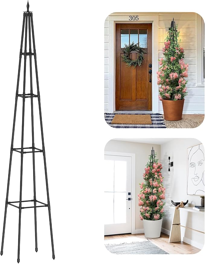 Obelisk Trellis for Climbing Plants Outdoor, 6 Ft Garden Trellis for Potted by Unknown