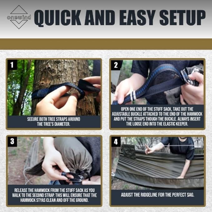 onewind 12Ft Camping Hammock - Image 8