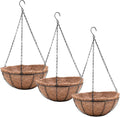 Hanging Planters Basket Set of 3 Hanging Flower Pots 10 Inch Chain Round Wire by EIMQUVW