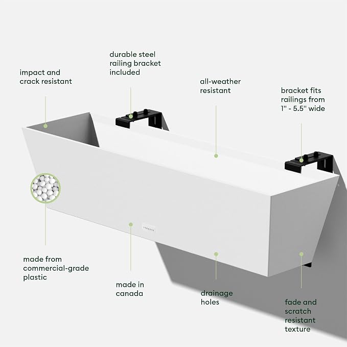 Veradek Pure Series Railing Planter - Image 3