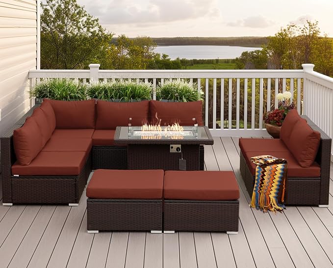 NICESOUL 10 Pieces Outdoor Patio Furniture Set - Image 3