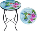 VCUTEKA Patio Side Table Outdoor Accent Table Small Mosaic Table Coffee Table by VCUTEKA