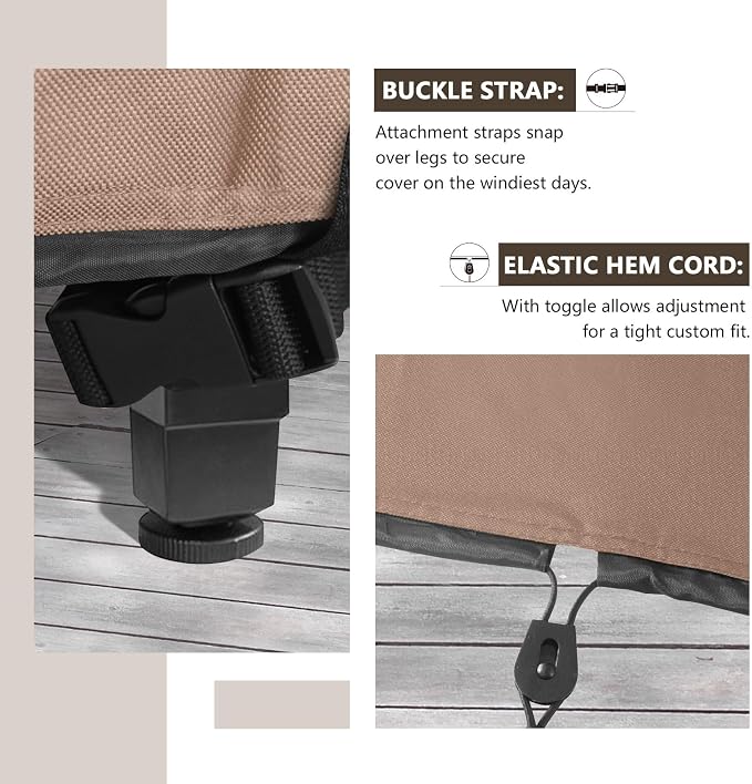 ULTCOVER Square Patio Heavy Duty Table Cover - Image 4
