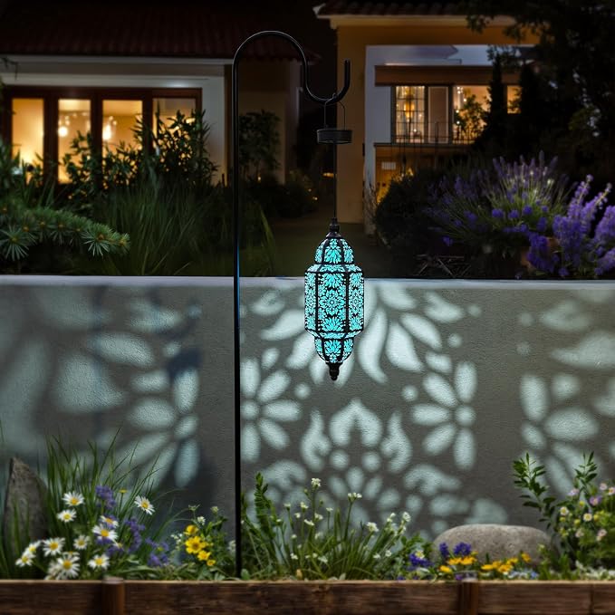 Twinkya 2 Pack Hanging Solar Lights Outdoor Garden Decorative Solar Lantern - Image 4