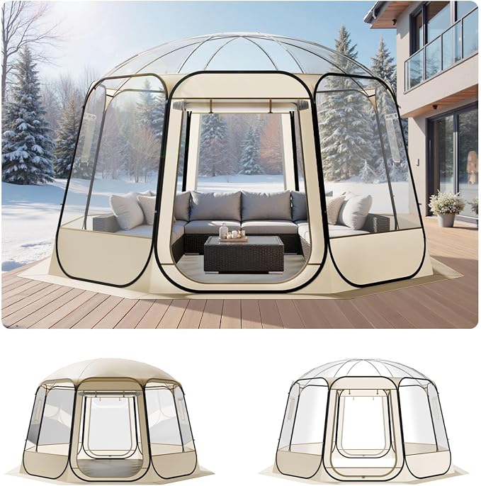 VEVOR Pop up Sports Tent, 8 Sizes Optional Clear Bubble Tent by VEVOR