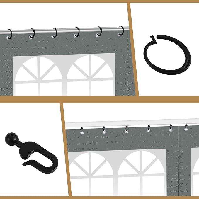 Gazebo Privacy Curtains 10' x 10' - Image 7