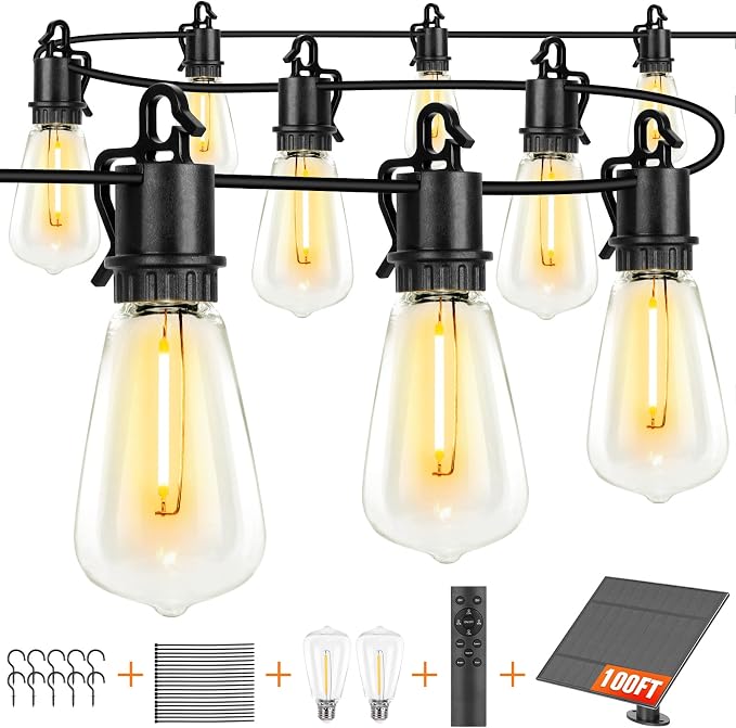 Solar String Lights Outdoor Waterproof 100ft by OOOLED