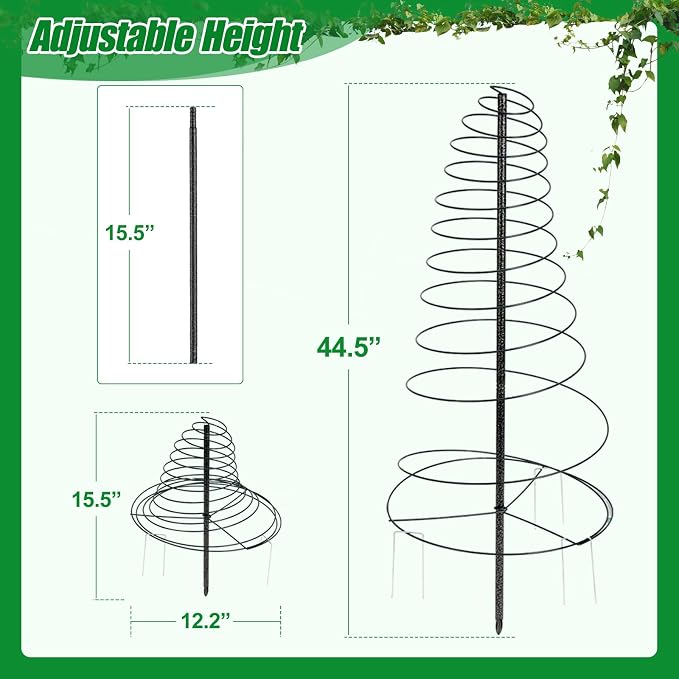 Trellis for Climbing Plants Outdoor, Plants Trellis 44 inch Support Metal - Image 2