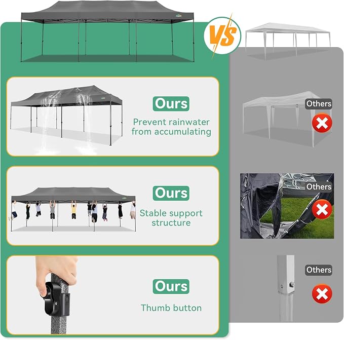 COBIZI 10x30 Pop up Canopy Heavy Duty - Image 3
