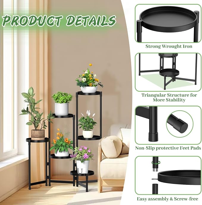 MOKANI Metal Plant Stand Indoor Outdoor - Image 3