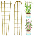 Natural Bamboo Trellis, Fan-Shaped+U-Shape, Plant Support Trellis by GUANGYE