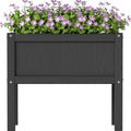 Raised Garden Bed with Drainage Hole Waterproof HDPE Elevated Planter Box with by KETOYARK