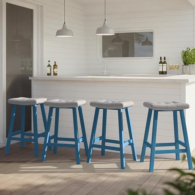 Ciokea 4 Set 29" Outdoor Bar Stools - Image 8
