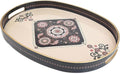 Oval Plastic Serving Tray with Handles, Elegant Decorative Tray by Omuriko
