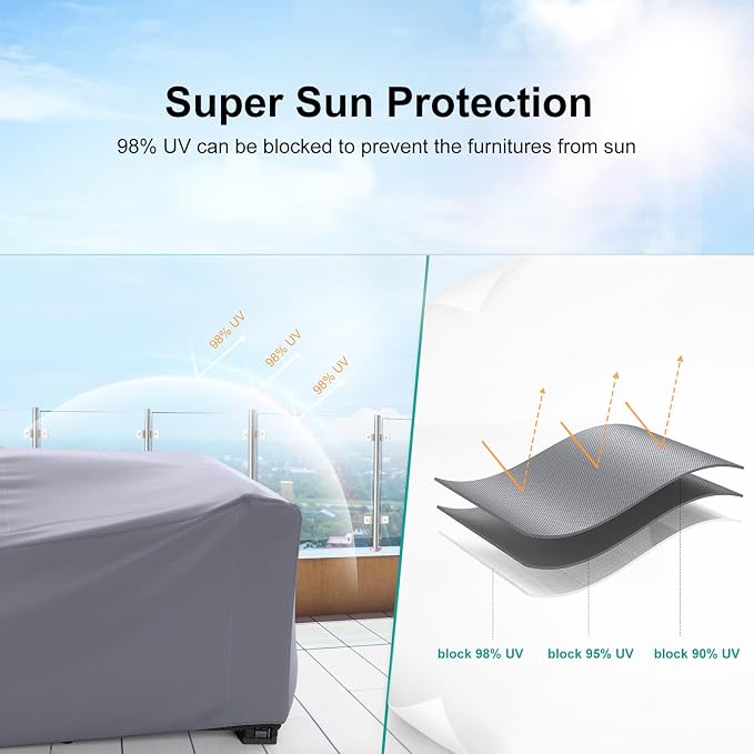 Patio Furniture Set Cover Waterproof, Heavy Duty Furniture Covers - Image 4