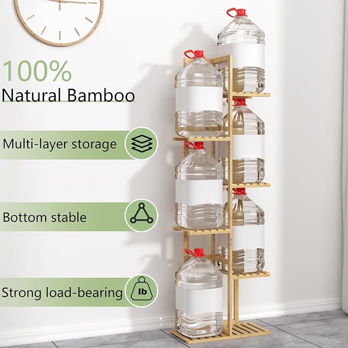 Laiensia Bamboo Plant Stand Rack 6 Tier, Indoor&Outdoor Planter Display Shelves - Image 7