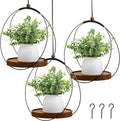 3 Pack Hanging Planters for Indoor Black Plant Hanger by Threehoney