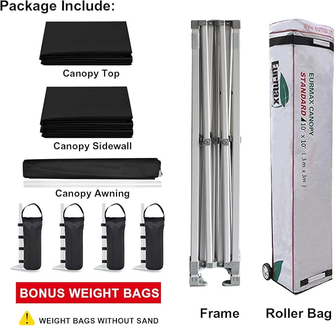 Eurmax USA 10 x 10 Pop up Canopy Commercial Tent Outdoor Party Canopies - Image 8