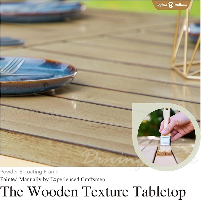 Sophia & William Patio Table and Chairs Set, Outdoor Dining Set - Image 6