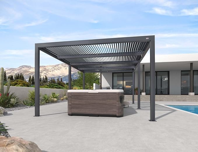 PURPLE LEAF Louvered Pergola 94AS 12' x 20' Outdoor Aluminum Pergola - Image 2