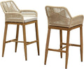 PURPLE LEAF Outdoor 29" Bar Stools Set of 2, Boho Patio Bar Height Chair by PURPLELEAF
