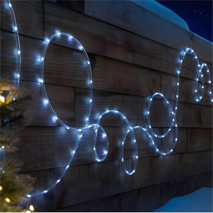 ANJAYLIA Solar Outdoor Rope Lights, 66FT 200 LED Solar Powered Rope Lights - Image 6