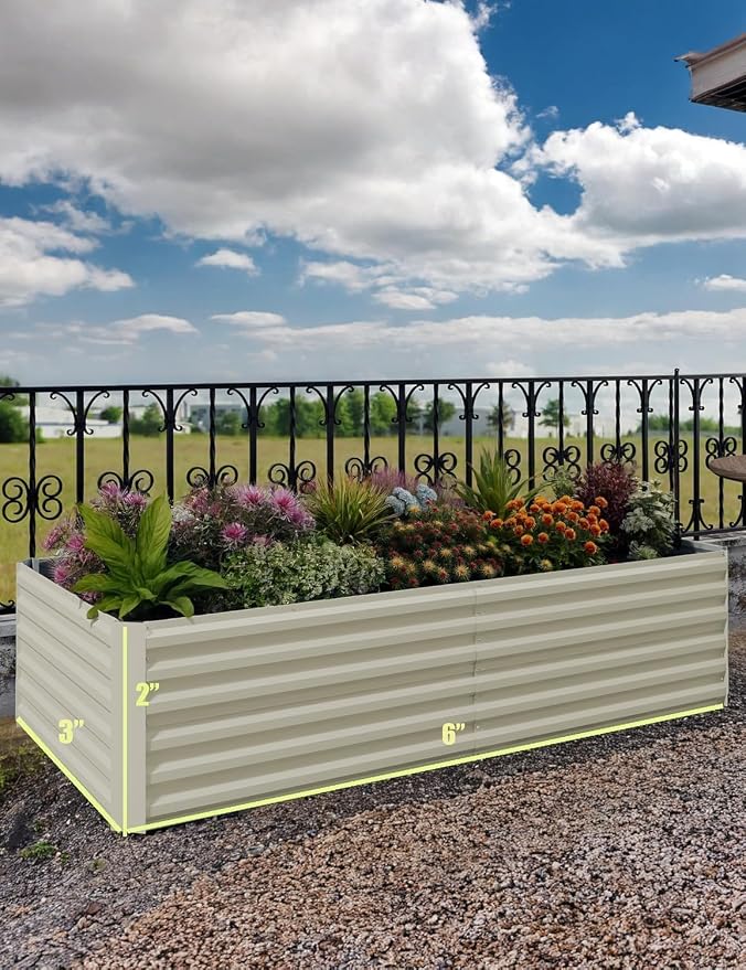 GarveeLife 2pcs 6x3x2 ft Galvanized Raised Garden Bed, Rust-Resistant Raised - Image 7