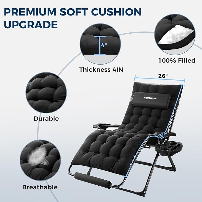 HOMSHADE XXL Zero Gravity Chair - Image 8