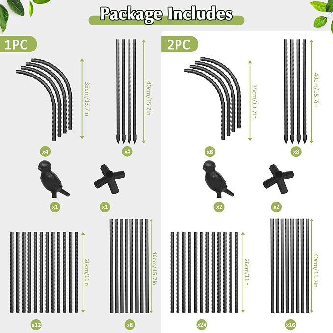 Square Tomato Cages for Garden, 6.2 FT Cucumber Trellis for Flowers, Rustproof - Image 6