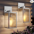 2 Pack Silver Outdoor Wall Sconce Lights Wall Mount, Waterproof Exterior by Unknown