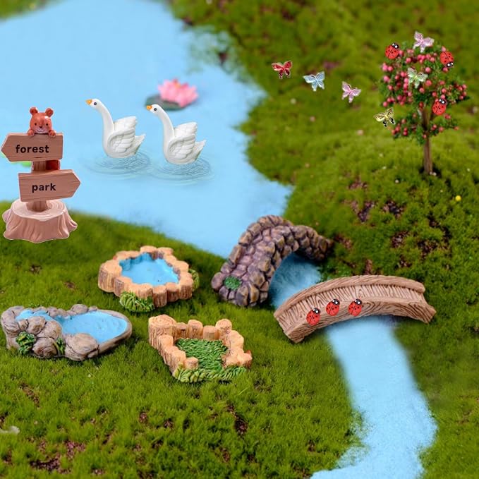 45 Pcs Resin Mini Garden Accessories - Image 4