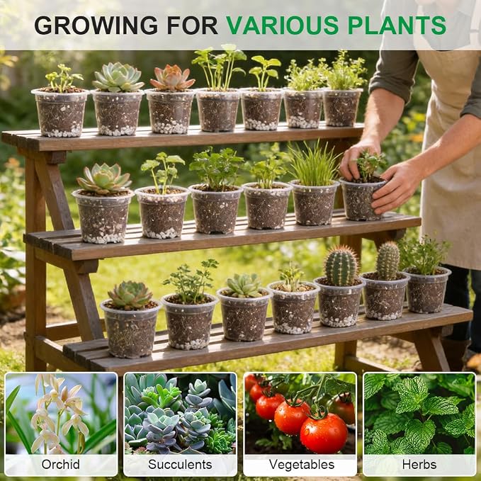 200 Pack 4 Inch Clear Plant pots - Image 7